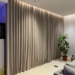 Minimal Curtain with white ambient lights