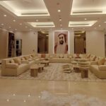 Arabic style custom sofa set with matching tables in Saudi Arabia home — Sofa Curtain project